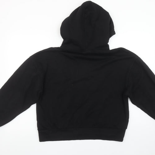 Pull & Bear Women's Black Medium Pullover Hoodie Sweatshirt
