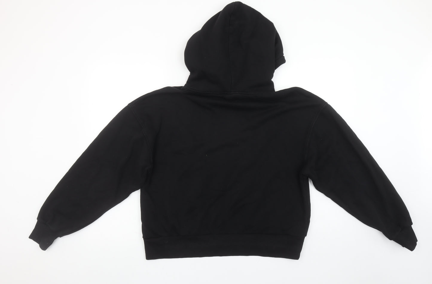 Pull & Bear Women's Black Medium Pullover Hoodie Sweatshirt