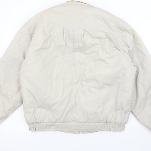Greenwoods Mens Beige L Bomber Jacket Polyester Lined Full Zip