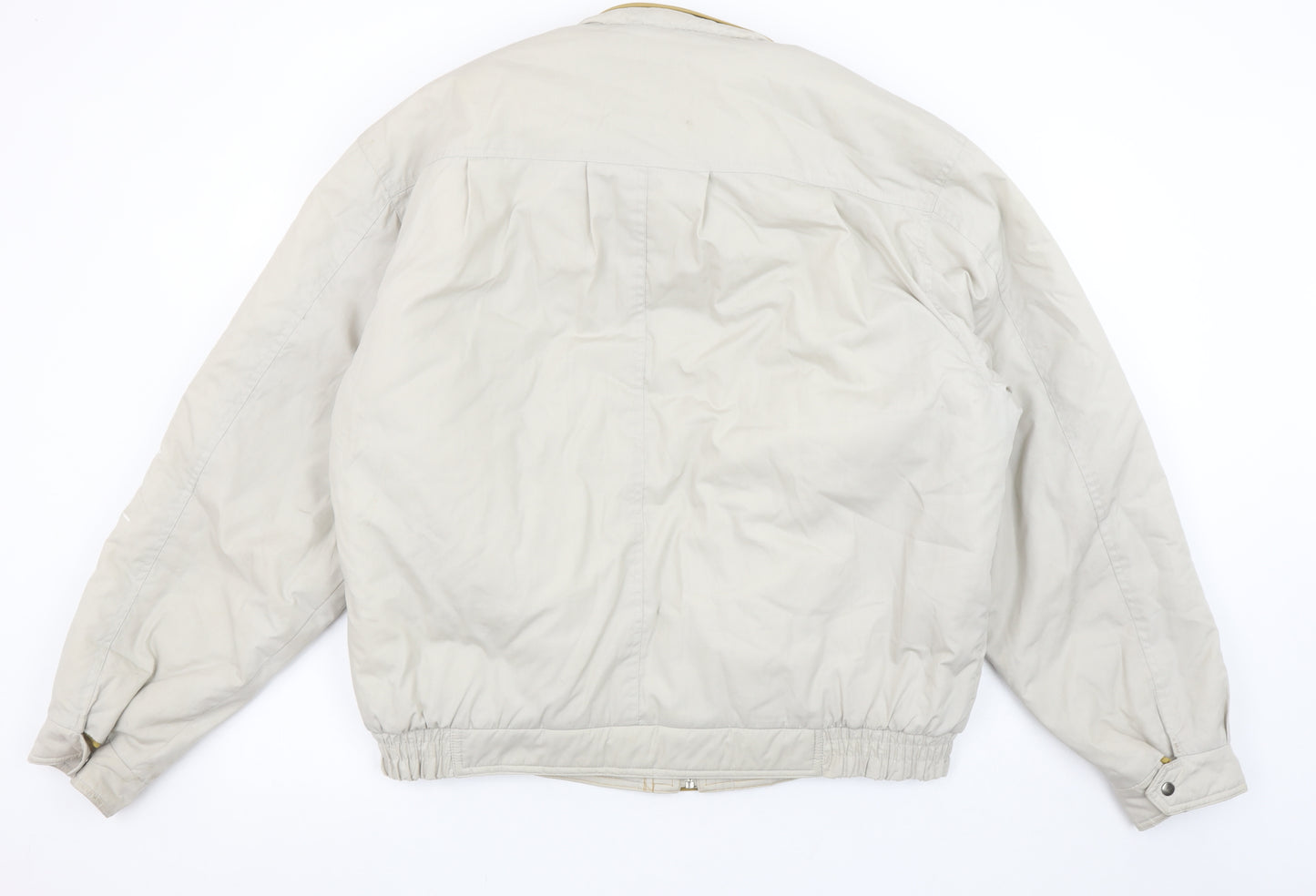 Greenwoods Mens Beige L Bomber Jacket Polyester Lined Full Zip