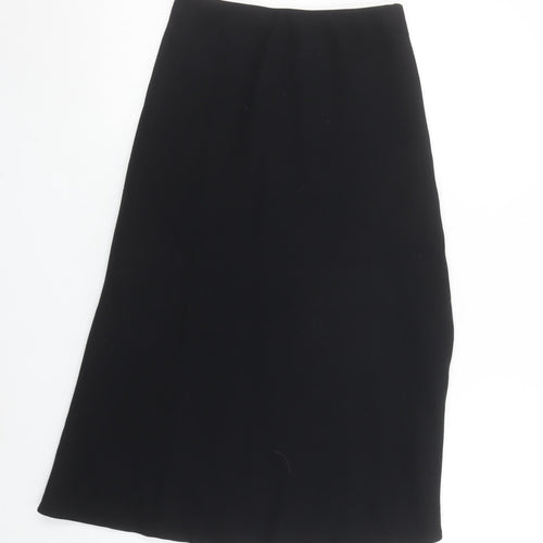 Marks and Spencer Womens Black Midi Pencil Skirt Size 8 Lined Workwear