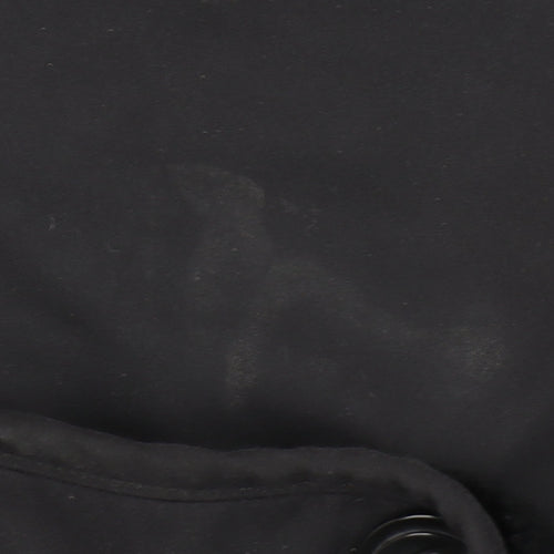 BHS Womens Black Faux Fur Trim Hooded Mid-Length Coat Size 12