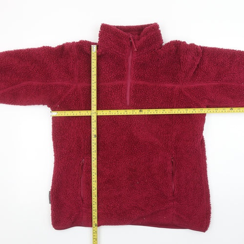 Mountain Life Women’s Red 1/2 Zip Fleece Sweatshirt Size 14