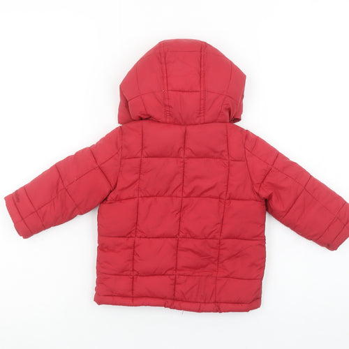 babyGap Unisex Baby Red 12-18 Months Hooded Puffer Jacket