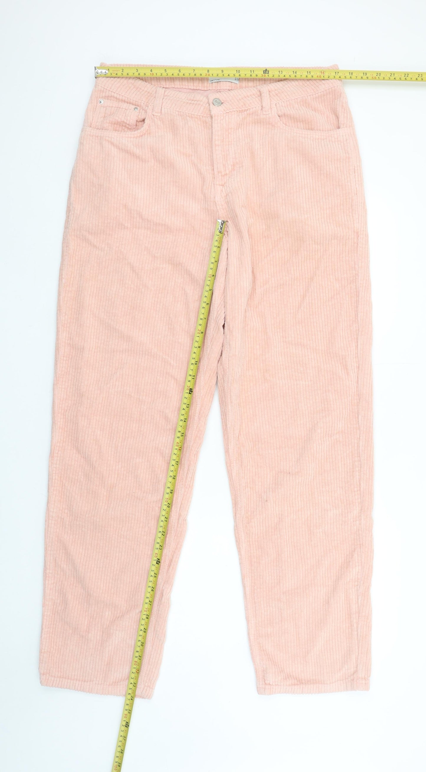 ASOS DESIGN Men’s Pink Corduroy Chino Trousers W34 L34