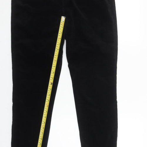 J Brand Women's Black Velvet Skinny Trousers Size 32