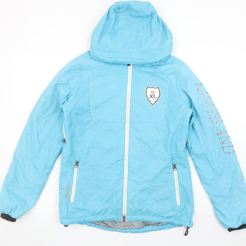 Kingsland Equestrian Women's Blue Hooded Puffer Jacket Size S