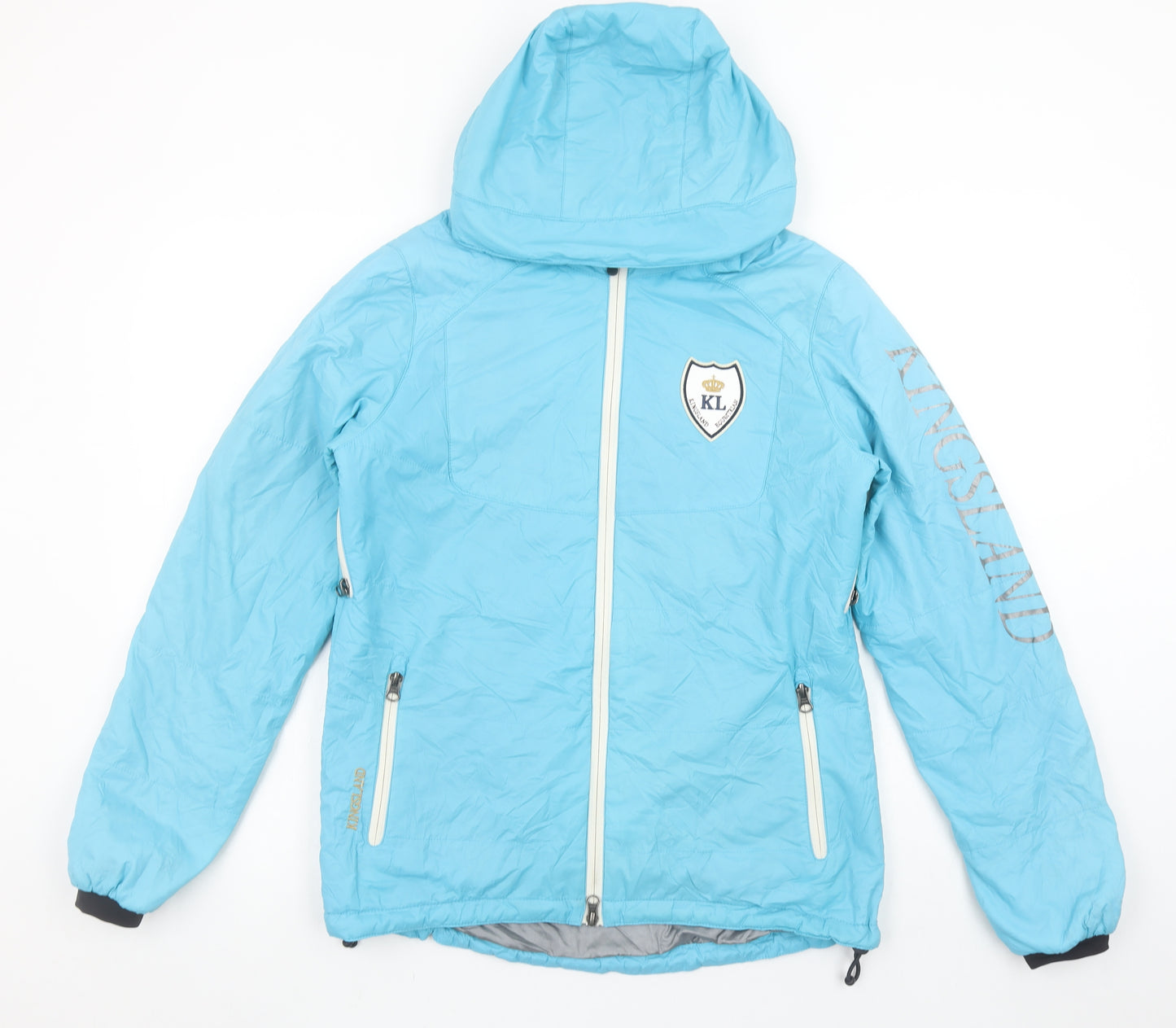 Kingsland Equestrian Women's Blue Hooded Puffer Jacket Size S