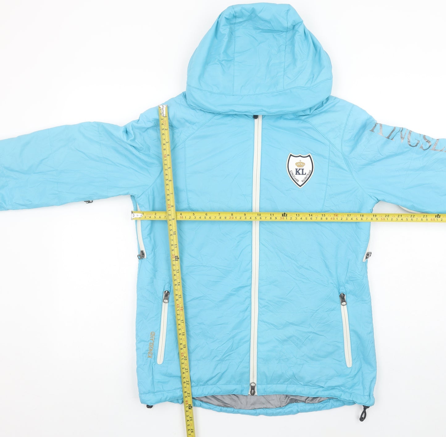 Kingsland Equestrian Women's Blue Hooded Puffer Jacket Size S