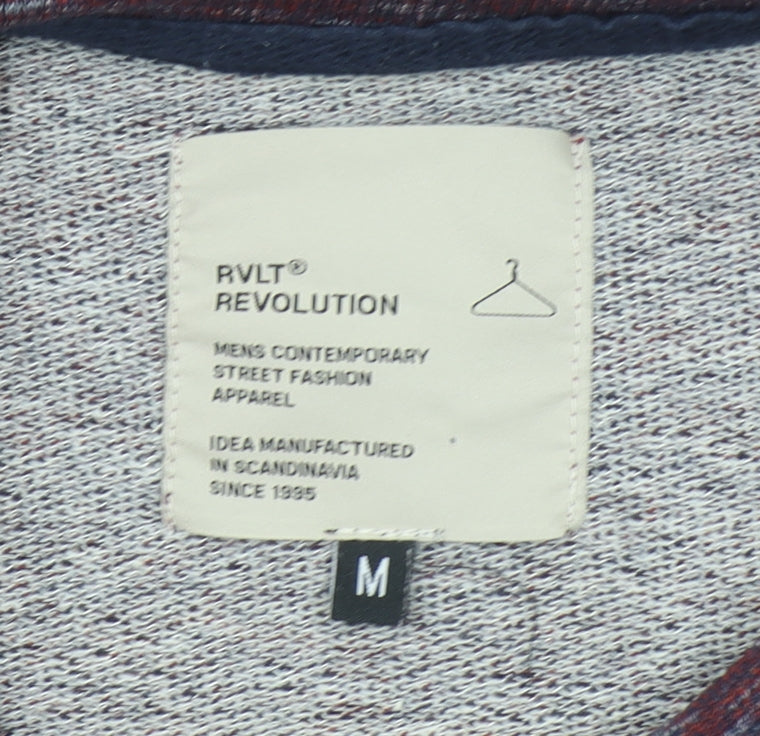 Revolution Mens Multicoloured Knit Crew Neck Sweatshirt M