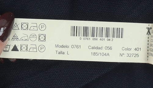 Massimo Dutti Mens Black Long Sleeve Cotton Polo Shirt Size L