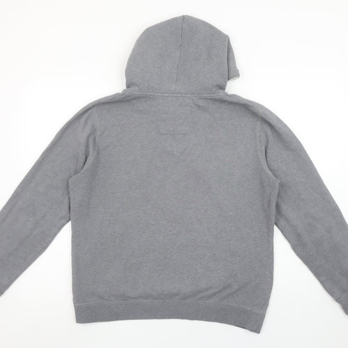 Saltrock Women Grey Henley Hoodie Size 14 with Kangaroo Pocket