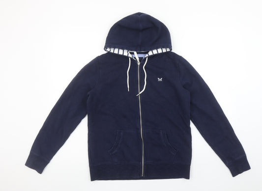 Crew Clothing Company Womens Navy Full Zip Hoodie Size 10 Cotton