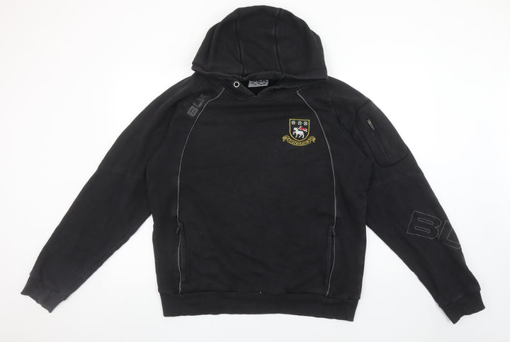 BLK Men's Black Embroidered Pullover Hoodie Size M Sports Fleece