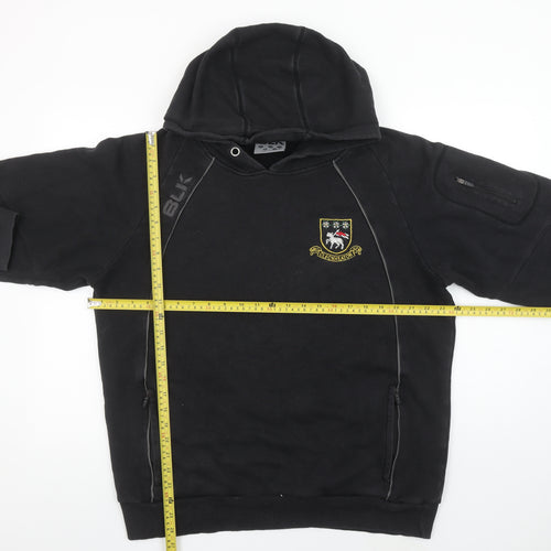 BLK Men's Black Embroidered Pullover Hoodie Size M Sports Fleece