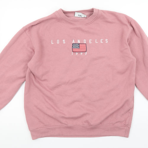 Daisy Street Womens Pink Los Angeles 1992 Sweatshirt UK 10