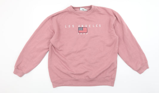 Daisy Street Womens Pink Los Angeles 1992 Sweatshirt UK 10
