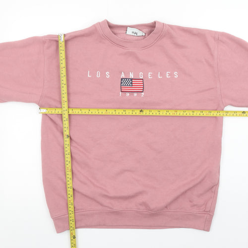Daisy Street Womens Pink Los Angeles 1992 Sweatshirt UK 10