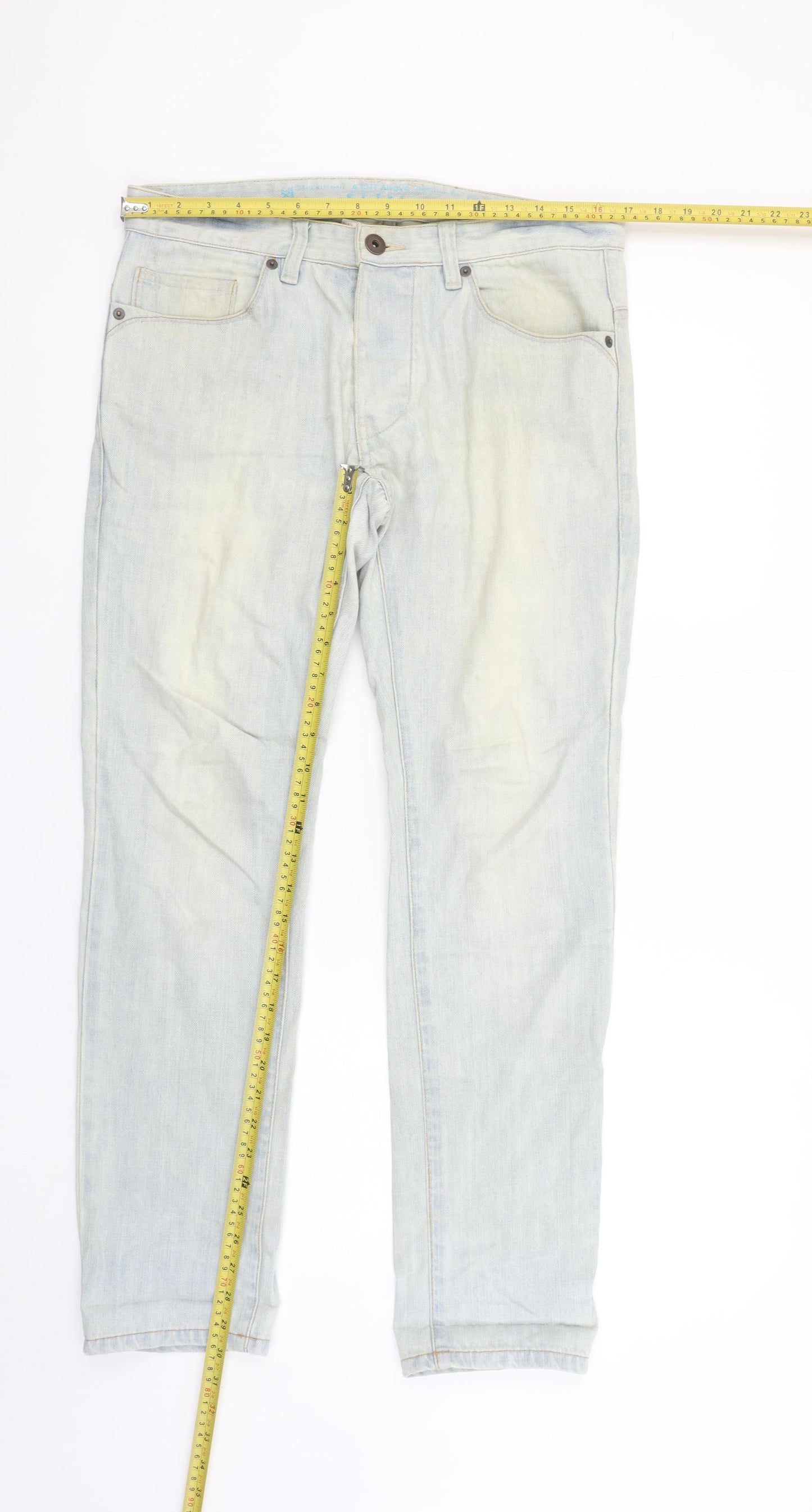 Next Men's Blue Slim Fit Jeans 30S Light Wash Denim