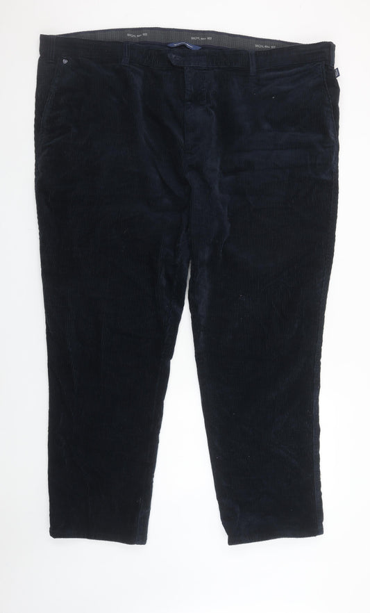 BRÜHL Men's Blue Corduroy Chino Trousers Size 32 Regular Fit