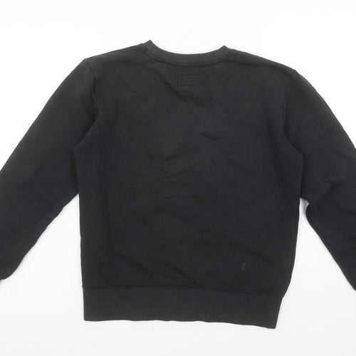 Jordan Boys Black Pullover Fleece Sweatshirt 12-13 Years Logo Crew Neck