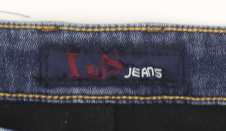 LUS Jeans Men Blue Straight Fit Denim 37W 33L Casual Regular