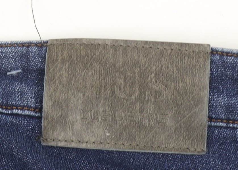 LUS Jeans Men Blue Straight Fit Denim 37W 33L Casual Regular