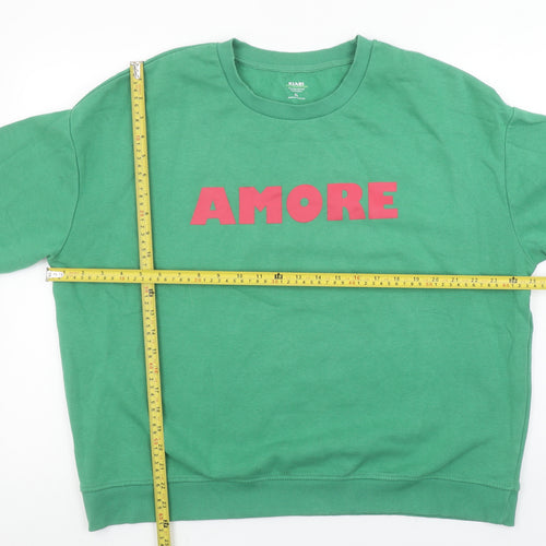 Kiabi Women Green Amore Recycled Polyester Sweatshirt XL