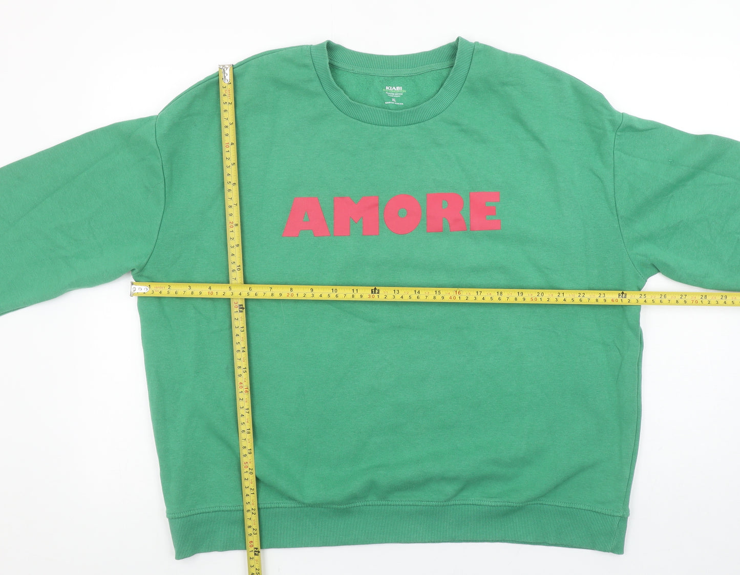 Kiabi Women Green Amore Recycled Polyester Sweatshirt XL