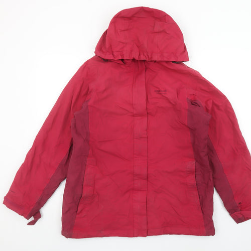 Regatta Women's Red Waterproof Hooded Jacket Size 14
