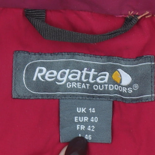 Regatta Women's Red Waterproof Hooded Jacket Size 14