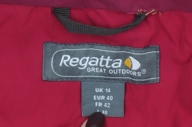 Regatta Women's Red Waterproof Hooded Jacket Size 14