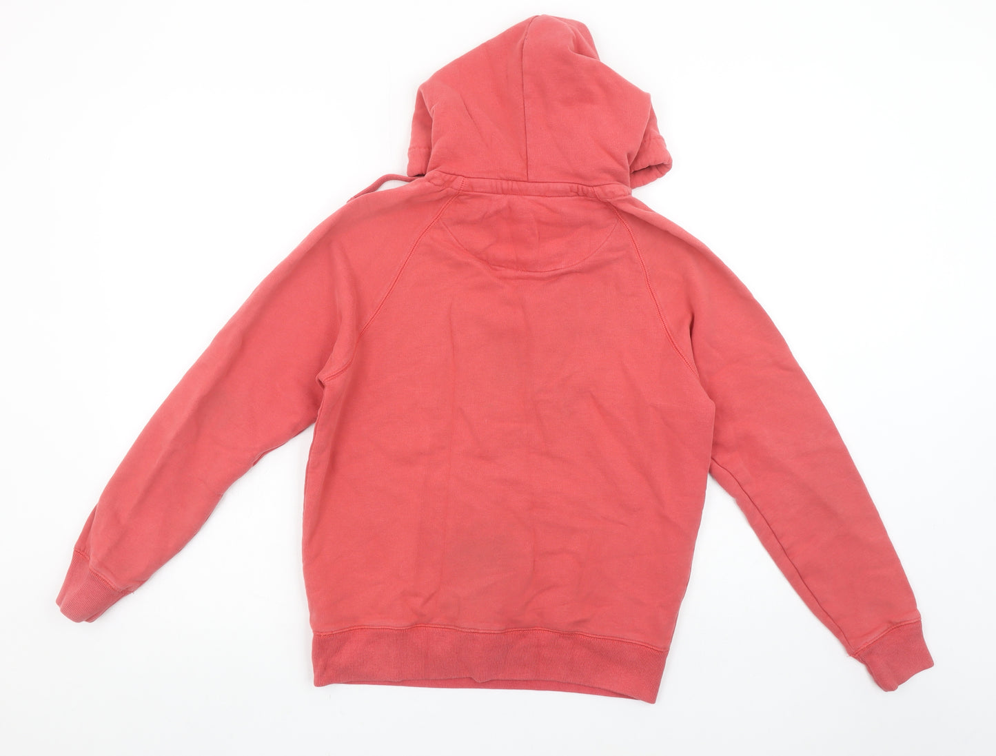 Jack Wills Women's Coral Pink Pullover Hoodie UK 8 Cotton Blend Casual