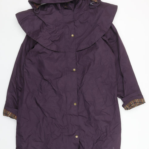 Target Dry Women Purple Waterproof Hooded Rain Coat Size 14