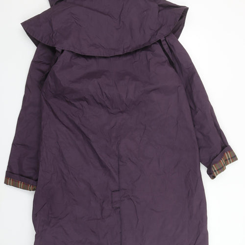 Target Dry Women Purple Waterproof Hooded Rain Coat Size 14