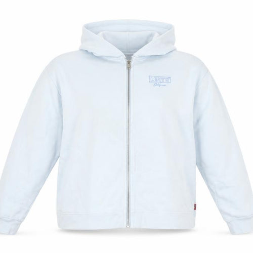 Levi's Women Light Blue Full Zip Hoodie Small 100% Cotton