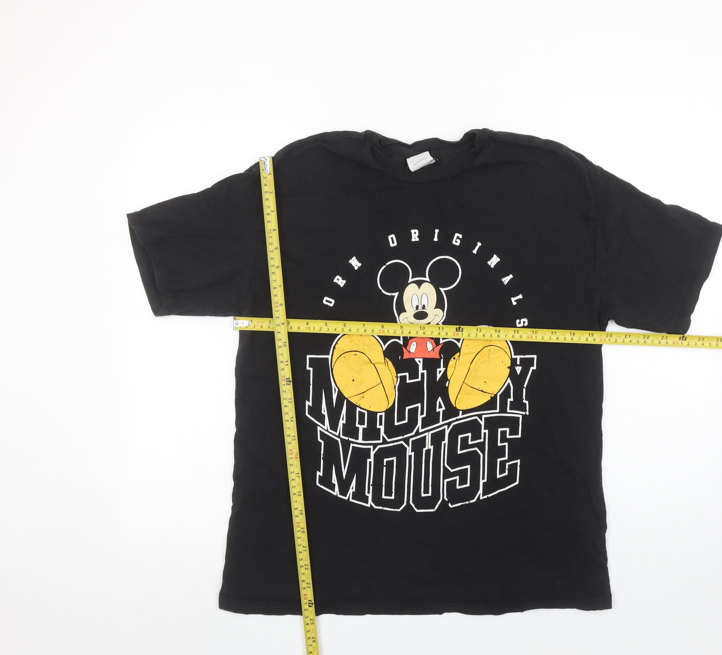 DeFacto Women Black Mickey Mouse Graphic Cotton T-Shirt M