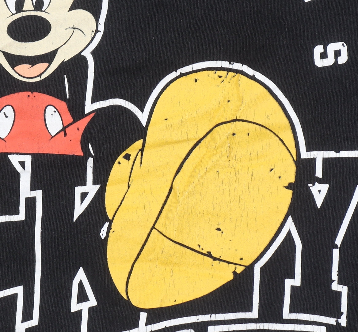 DeFacto Women Black Mickey Mouse Graphic Cotton T-Shirt M