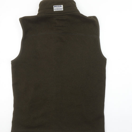 Joules Men's Brown Fleece Bodywarmer Waistcoat Size S Zip Pockets