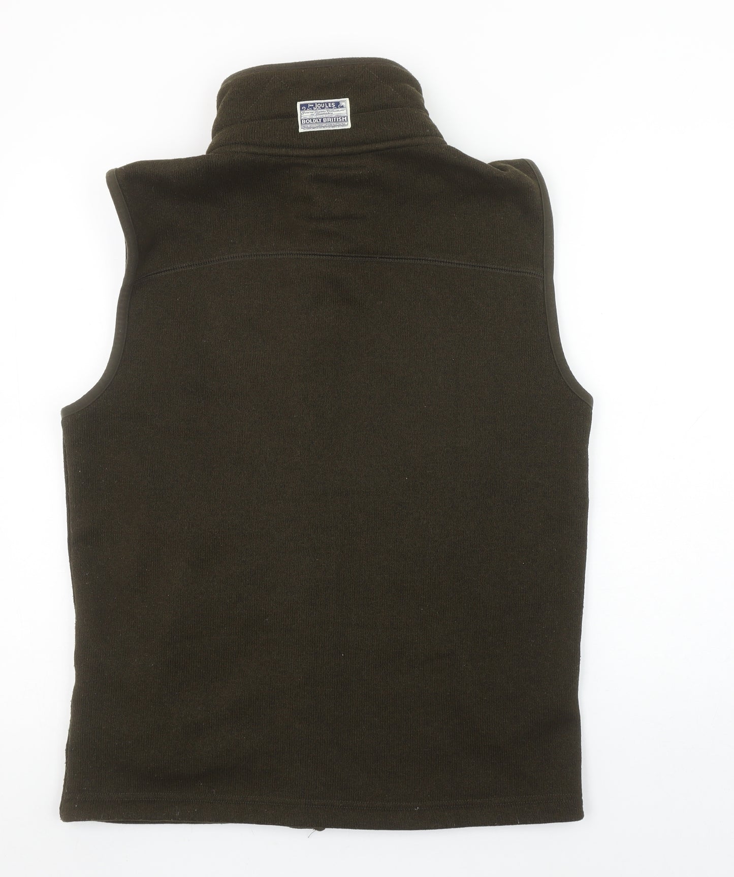 Joules Men's Brown Fleece Bodywarmer Waistcoat Size S Zip Pockets