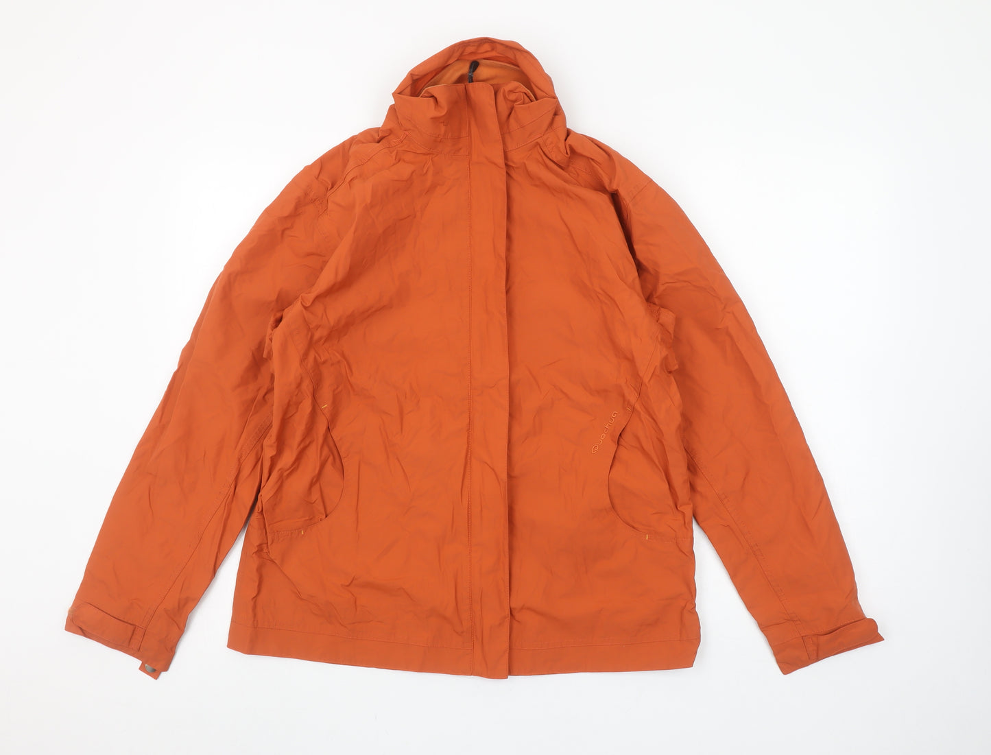 Quechua Women’s Orange Lightweight Waterproof Jacket Size 10