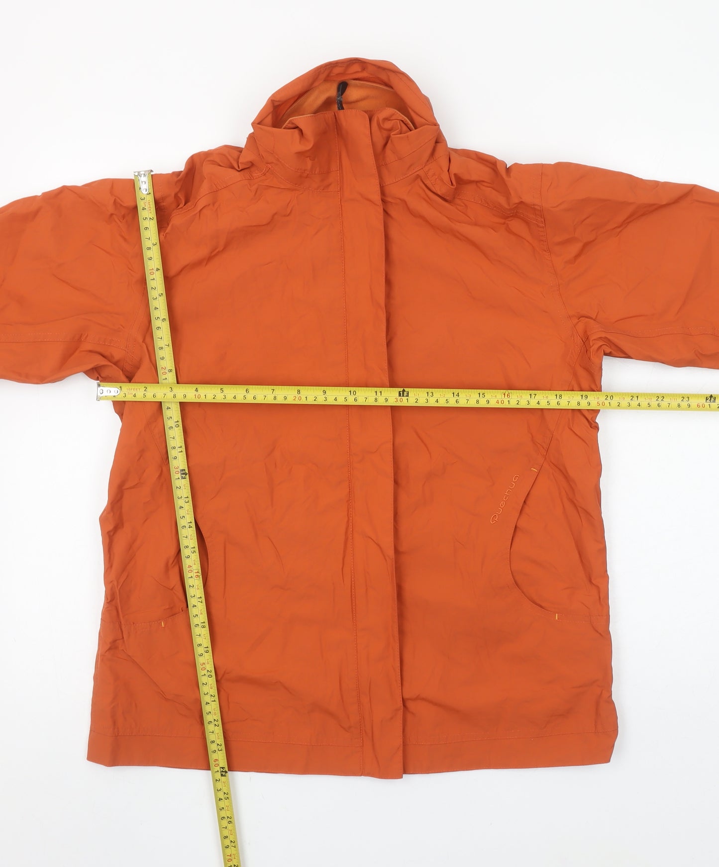 Quechua Women’s Orange Lightweight Waterproof Jacket Size 10