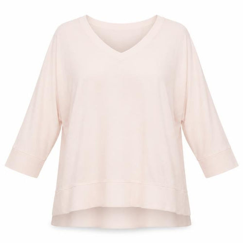 Phase Eight Womens Beige Viscose Blend 3/4 Sleeve V-Neck Tunic Top Size 14