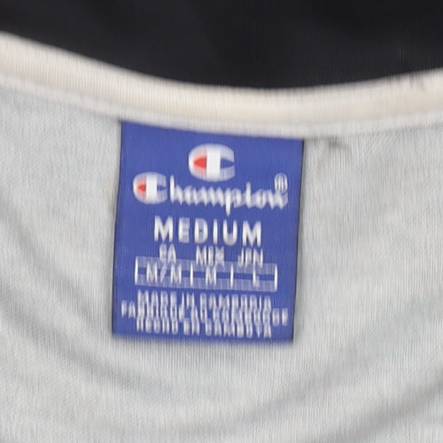 Champion Men’s Black Grey White Full Zip Sweatshirt Medium