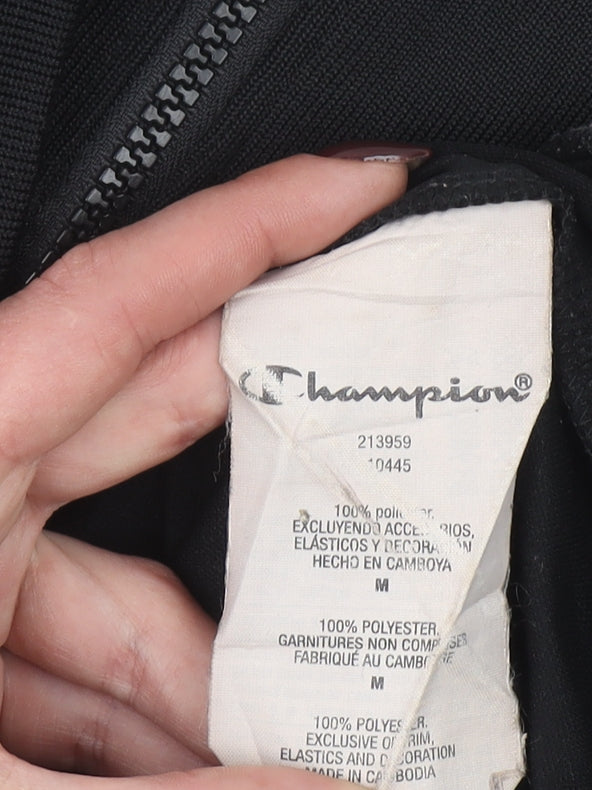 Champion Men’s Black Grey White Full Zip Sweatshirt Medium