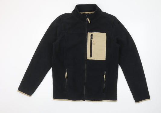 Nerve Men's Black M Full Zip Fleece Jacket with Pockets