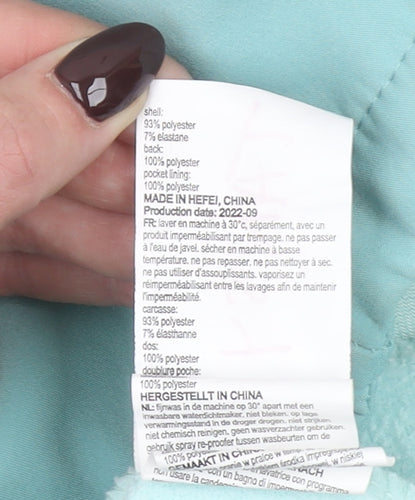 Mountain Warehouse Girls Blue Soft Shell Hooded Jacket 9-10 Years Water Resistant