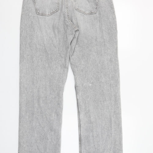 Primark Womens Grey High Rise Straight Denim Jeans Size 10
