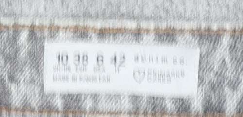 Primark Womens Grey High Rise Straight Denim Jeans Size 10