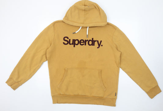 Superdry Men’s Brown 2XL Pullover Hoodie with Logo Print